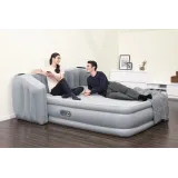 Zbliżenie na flokowaną powierzchnię dmuchanego materaca Bestway 67620