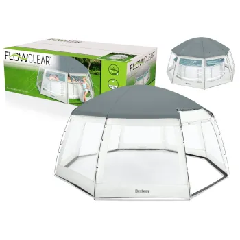 Namiot altana Bestway 58612 jako ochrona dla dużego basenu ogrodowego