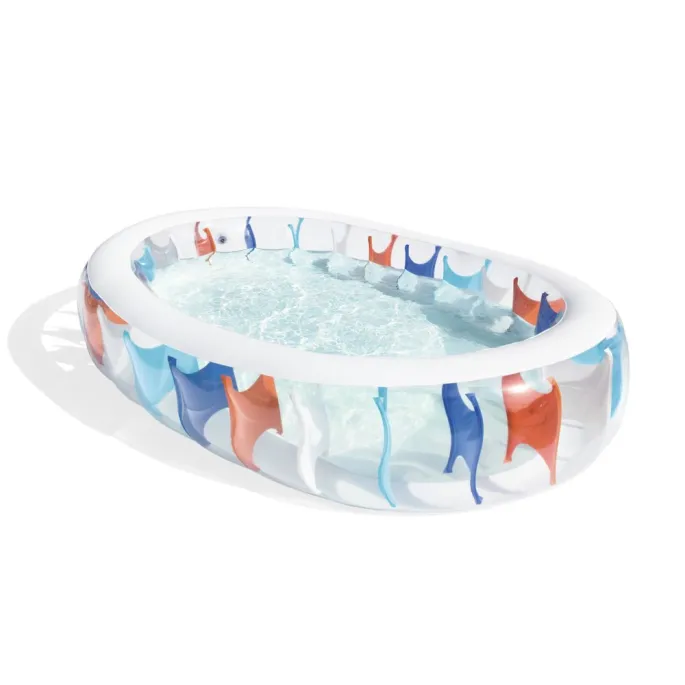 Basen Bestway 54066 napełniony wodą w słoneczny dzień