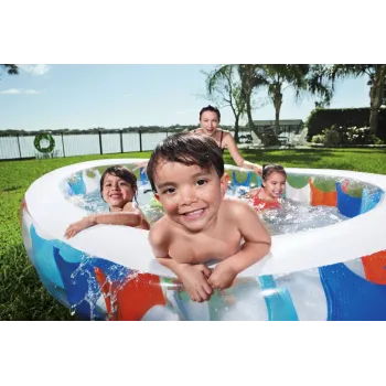 Wytrzymały basen z PVC gotowy do zabawy latem