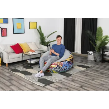 trwały fotel dmuchany o obciążeniu do 100 kg