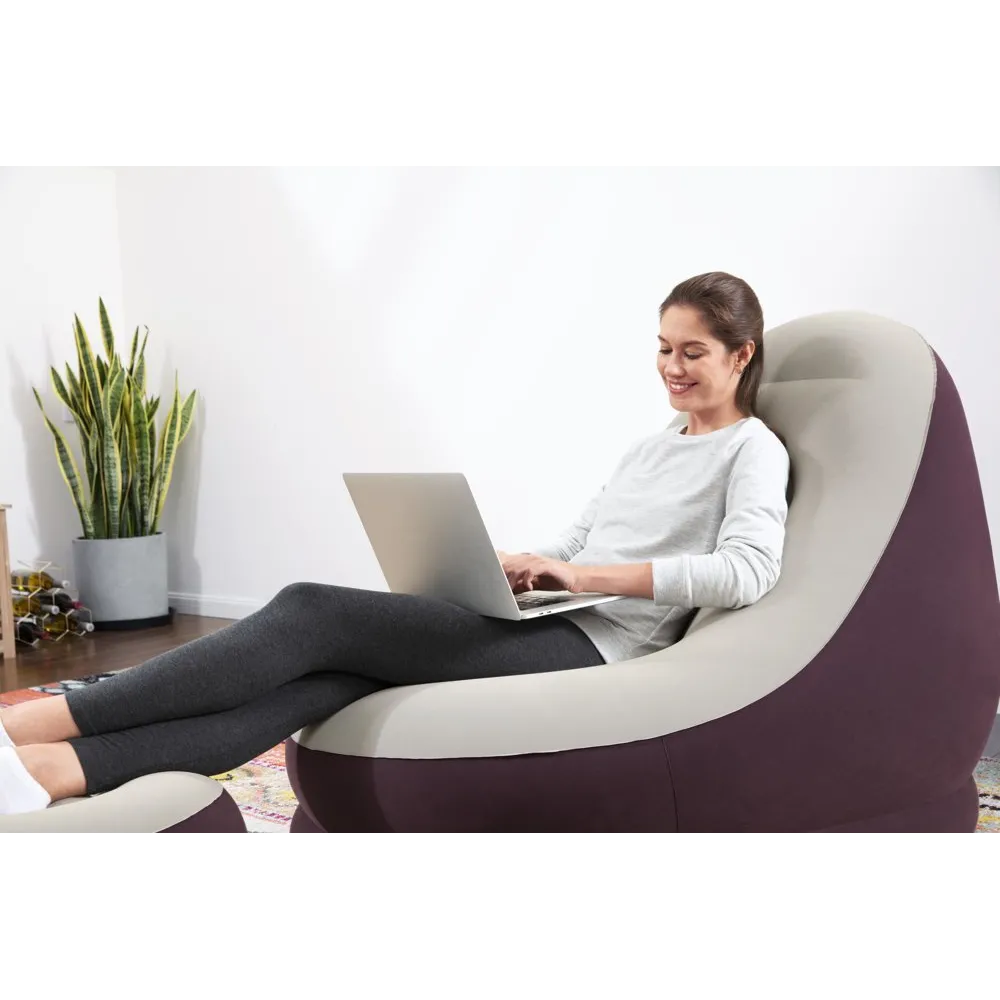 Komplet wypoczynkowy Bestway z podnóżkiem w pokoju młodzieżowym