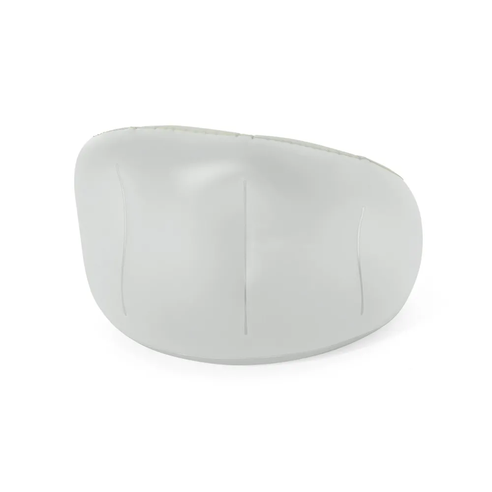 Podświetlany fotel dmuchany z flokowaną powierzchnią, widok z boku