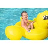 Zbliżenie na wytrzymały materiał PVC dmuchanej kaczki Bestway