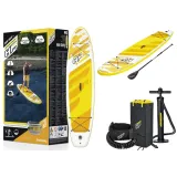 Deska SUP Hydro-Force żółta na tle wody o wymiarach 320 x 76 x 12 cm