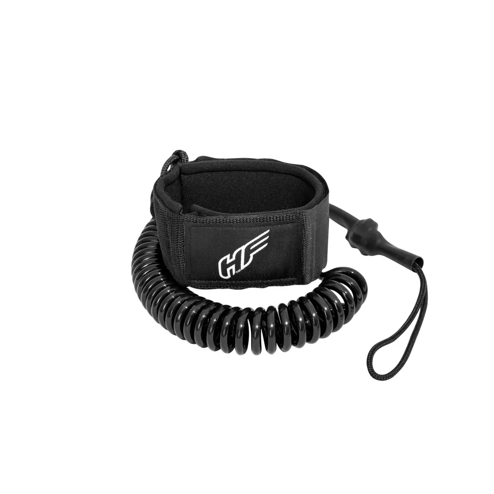 Wiosłowanie na żółtej desce SUP Bestway na spokojnej wodzie