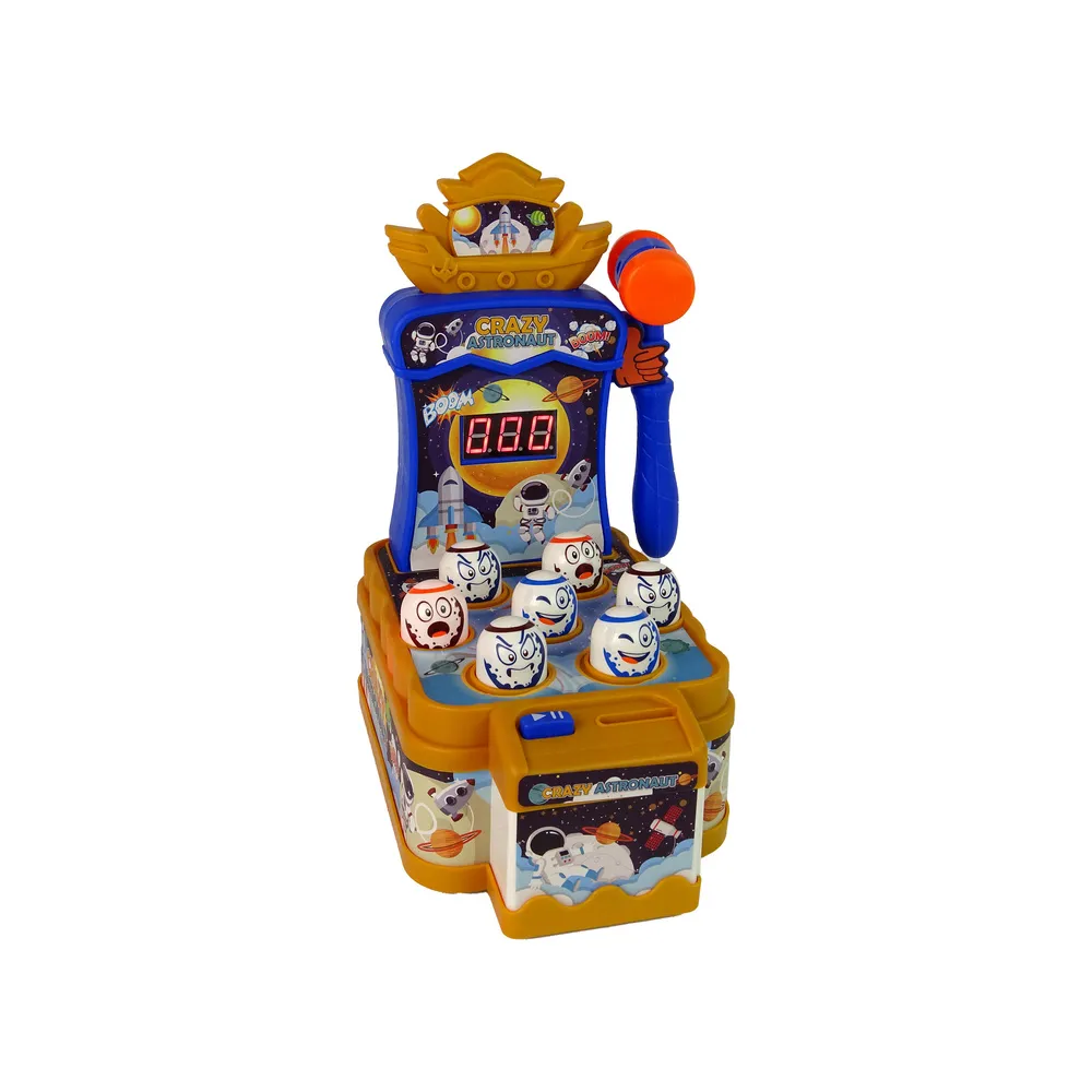 Plansza do gry uderz młotkiem z planetami i światłami LED