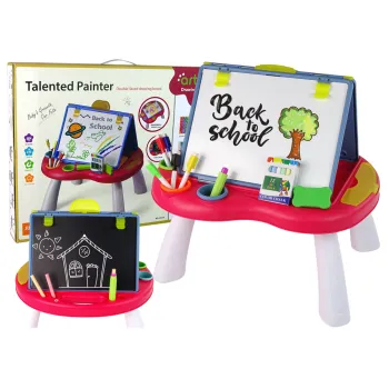 Tablica 2w1 Stolik Kredowa Pisaki Gra Chińczyk Węże