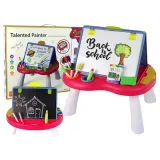 Tablica 2w1 Stolik Kredowa Pisaki Gra Chińczyk Węże