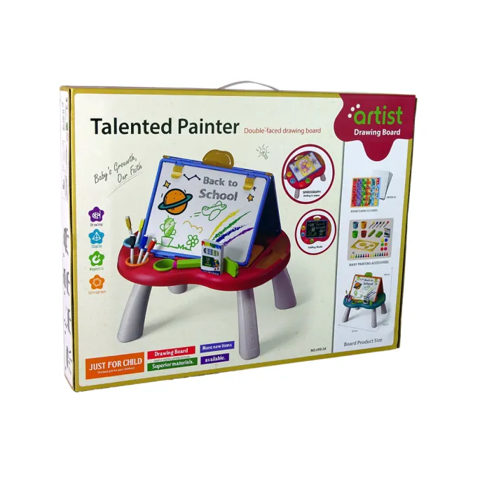 Tablica 2w1 Stolik Kredowa Pisaki Gra Chińczyk Węże