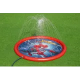 Mata wodna Spider-man z zraszaczem podłączonym do węża ogrodowego