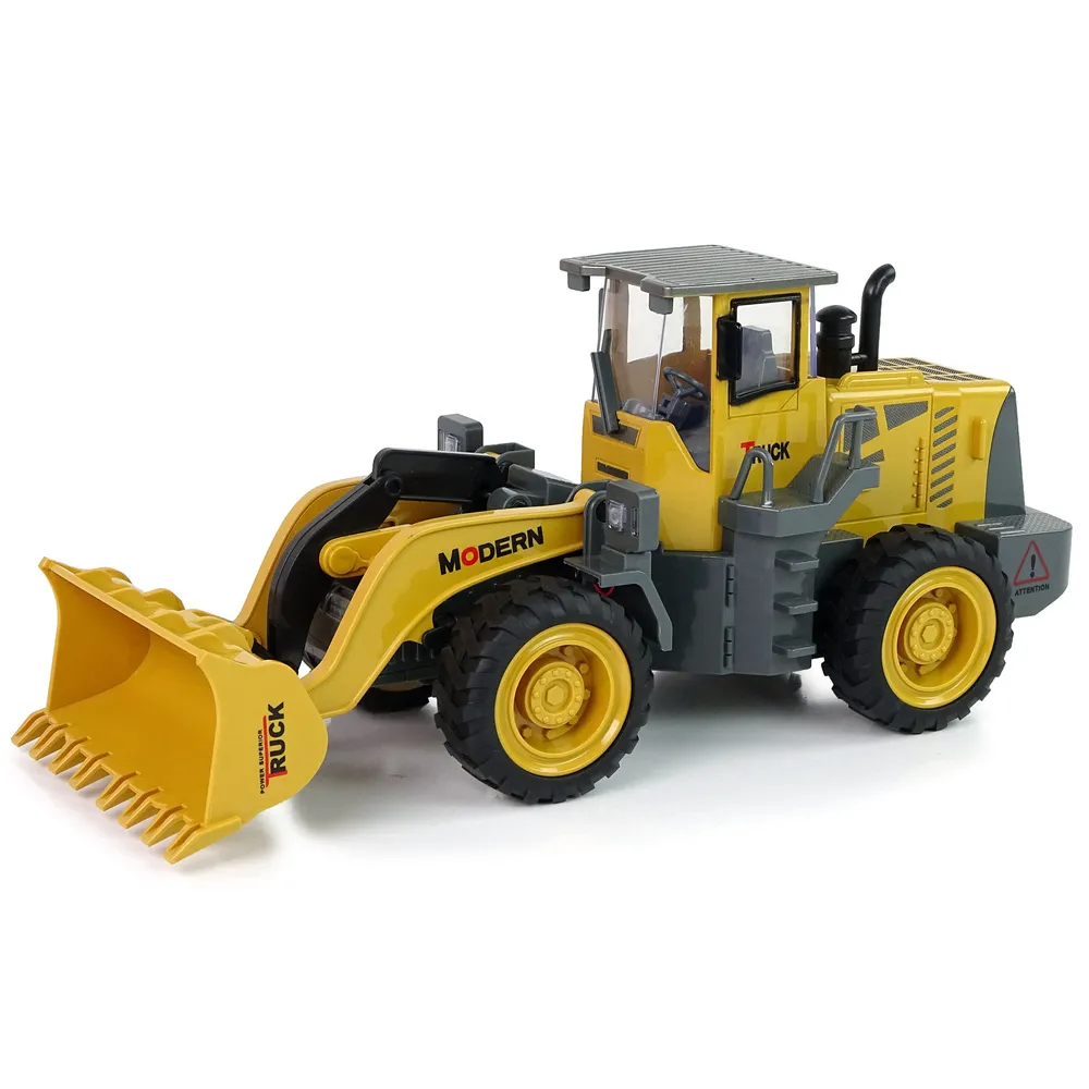 Koparka ładowarka R/C dla dzieci z gumowymi kołami i pilotem 2.4 GHz