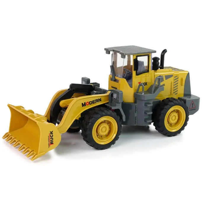 Koparka ładowarka R/C dla dzieci z gumowymi kołami i pilotem 2.4 GHz