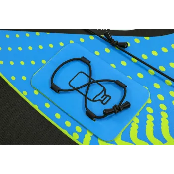 Wytrzymała deska SUP Hydro-Force z systemem Tritech na tle plaży