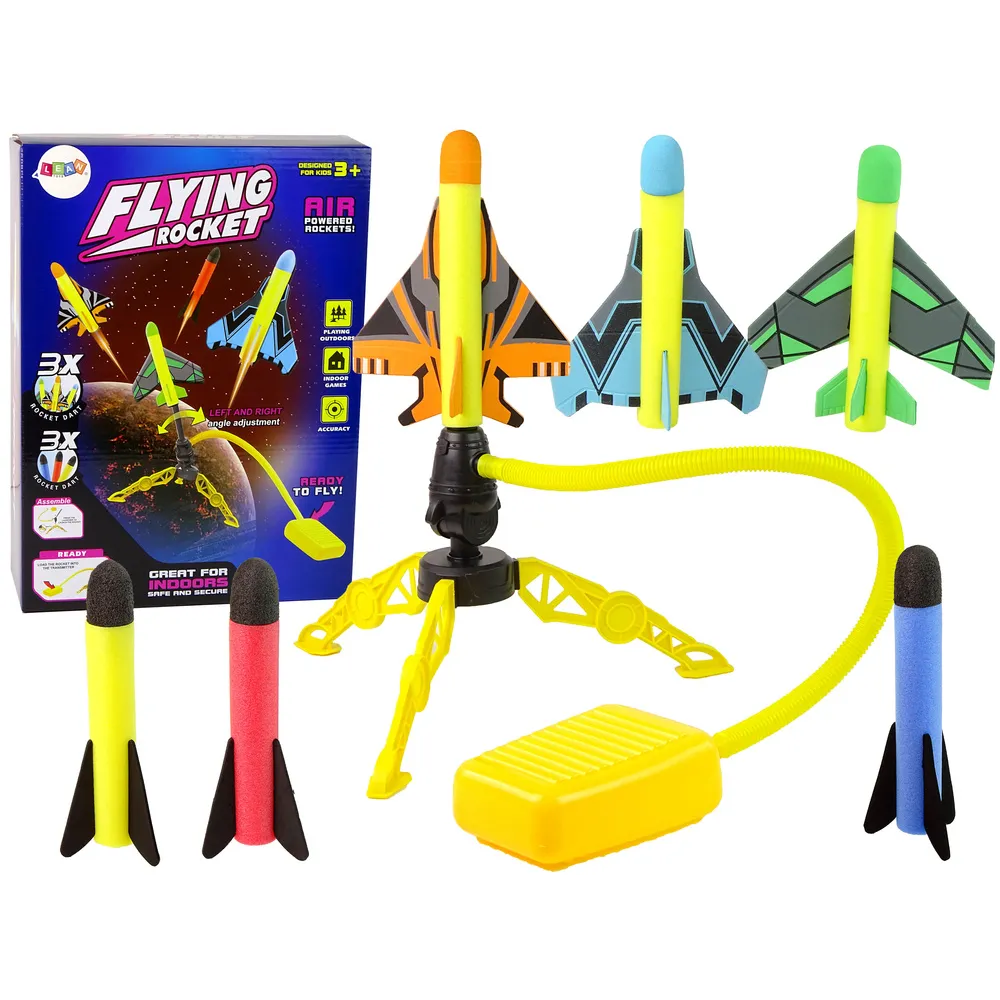 Wyrzutnia rakiet piankowych z pompką dla dzieci na świeżym powietrzu