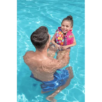 Różowa kamizelka Bestway ze stabilnymi wkładkami piankowymi na basen