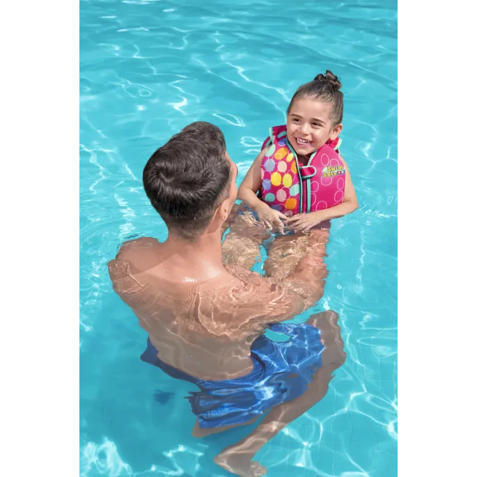 Różowa kamizelka Bestway ze stabilnymi wkładkami piankowymi na basen