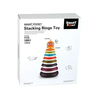 Edukacyjna piramidka do nauki kolorów i rozmiarów dla maluchów