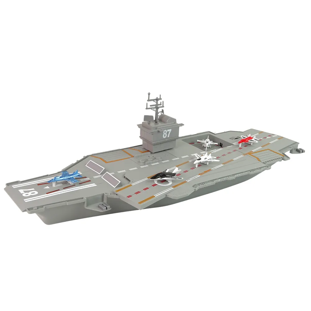 Zestaw lotniskowiec z 5 odrzutowcami dla dzieci, wojskowy design
