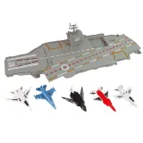 Zabawka militarny lotniskowiec z ruchomym podestem i samolotami