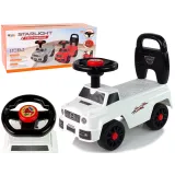 Biały samochód jeździk QX-5500-2 z klaksonem dla dzieci do odpychania