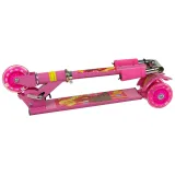 Hulajnoga z regulowaną kierownicą i kolorowymi kołami LED dla dziewczynek