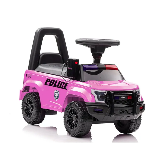 Jeździk dziecięcy QLS-993 w kolorze różowym z dużym megafonem z boku