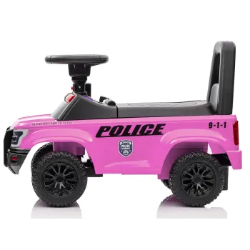 Nowoczesny różowy jeździk QLS-993 z szerokimi kołami i megafonem