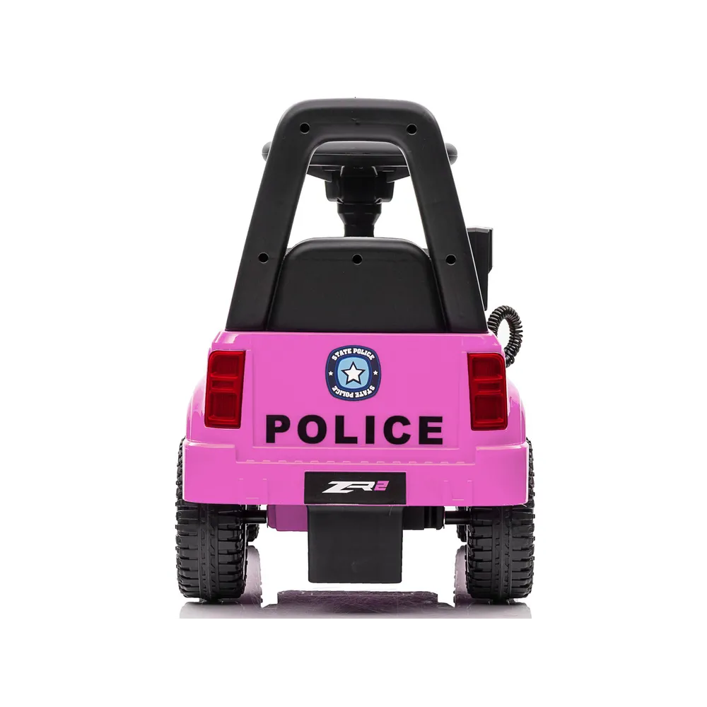 Stabilny jeździk QLS-993 w kolorze różowym z funkcją megafonu do zabawy