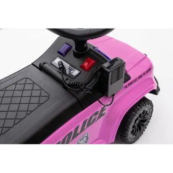 Zabawka jeździk QLS-993 różowy z megafonem na aktywną zabawę dla maluchów