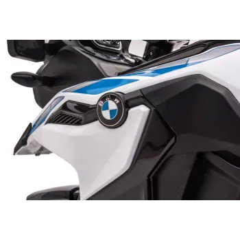 Bezpieczny motocykl akumulatorowy stylizowany na policyjny