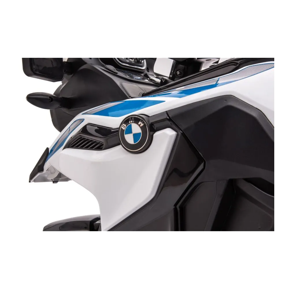 Bezpieczny motocykl akumulatorowy stylizowany na policyjny