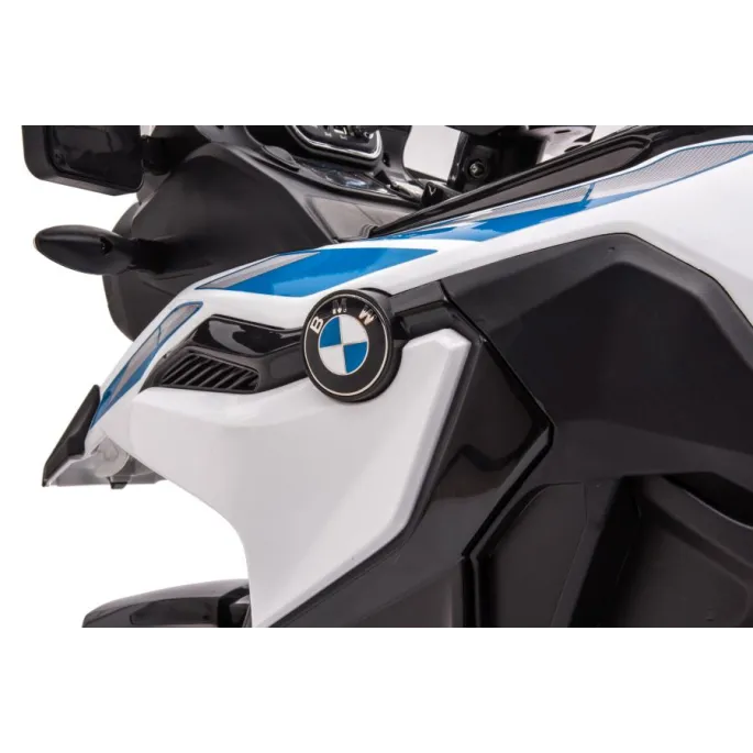 Bezpieczny motocykl akumulatorowy stylizowany na policyjny