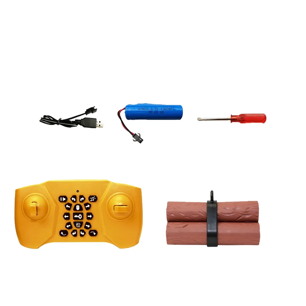 Kolorowy wózek widłowy na pilota z obrotem i efektami dźwiękowymi