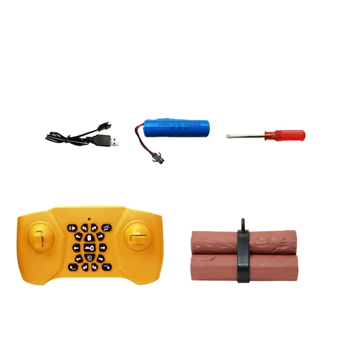 Kolorowy wózek widłowy na pilota z obrotem i efektami dźwiękowymi