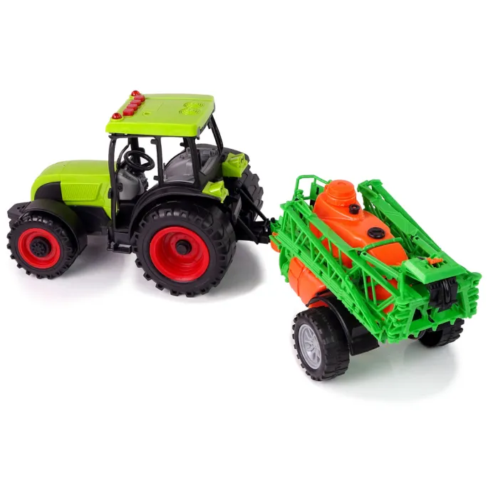Realistyczny zielony traktor rolniczy na baterie dla dzieci