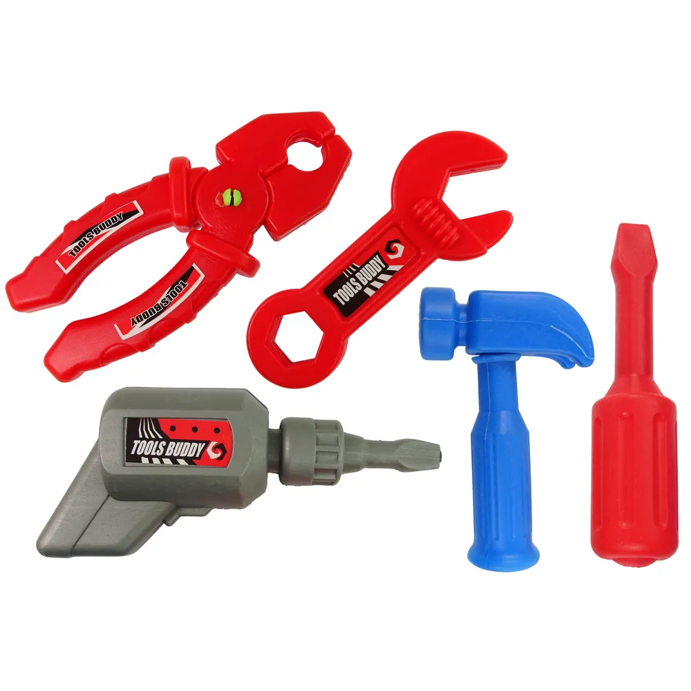 Duży warsztat majsterkowicza dla dzieci z narzędziami i akcesoriami