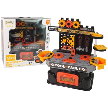 Warsztat stolik z narzędziami dla dzieci − zestaw 57 elementów dla majsterkowiczów
