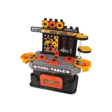 Stolik warsztatowy z bogatym zestawem narzędzi do zabawy dla najmłodszych