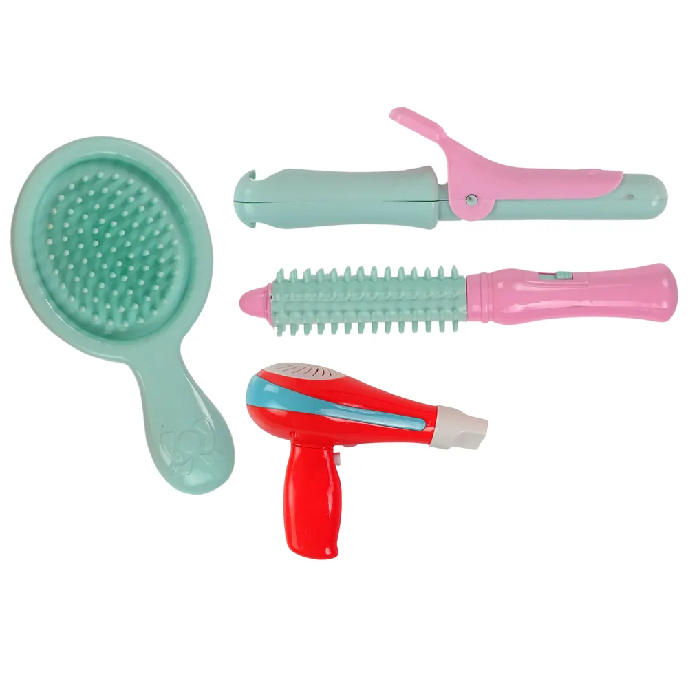 Toaletka z bajkowym wzorem i różnorodnymi akcesoriami do zabawy