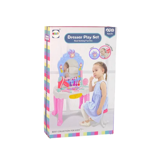 Zestaw prezentowy z toaletką i taboretem dla małej księżniczki