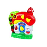 Interaktywny domek z postaciami małpki, sowy i króliczka dla malucha