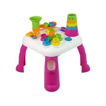 Interaktywny Stolik Edukacyjny Sorter Zjeżdżalnia Piłeczek Różowy
