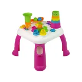 Zabawkowy stolik edukacyjny z diodami LED i elementami motorycznymi dla dziecka