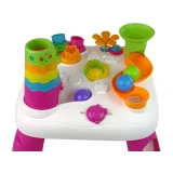 Panel edukacyjny dla malucha z kolorowymi kulkami i sorterem geometrycznym