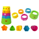 Edukacyjny stolik z dynamiczną zjeżdżalnią, stymulujący rozwój motoryki