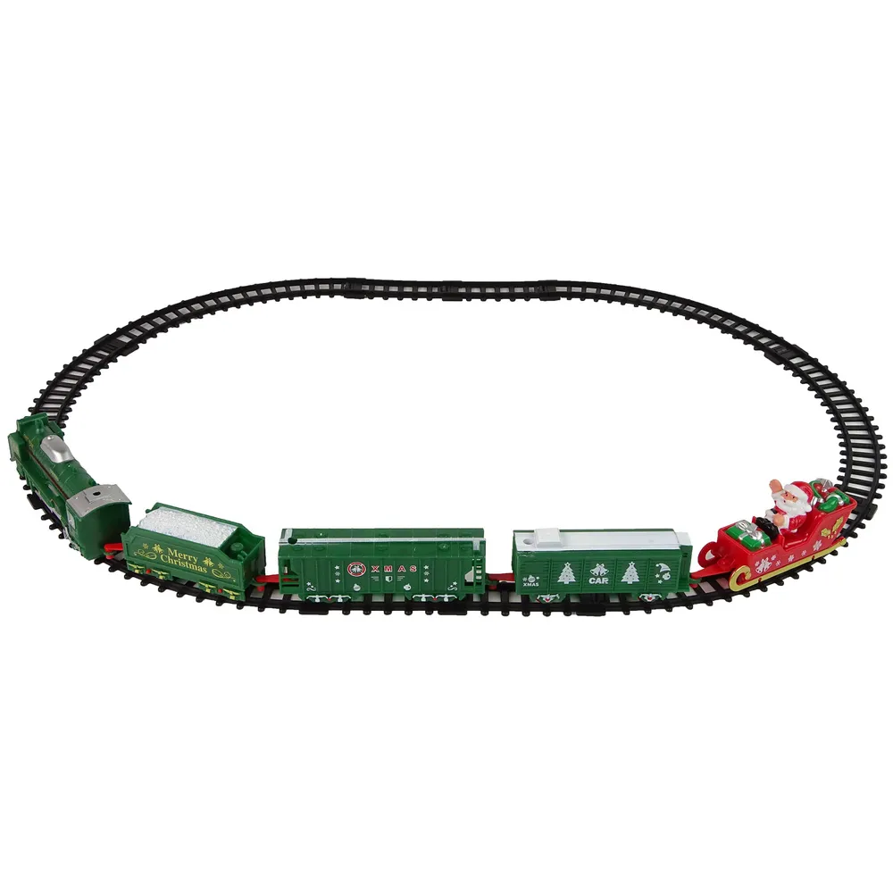 Dziecięcy prezent pod choinkę – kolejka z torami i Mikołajem