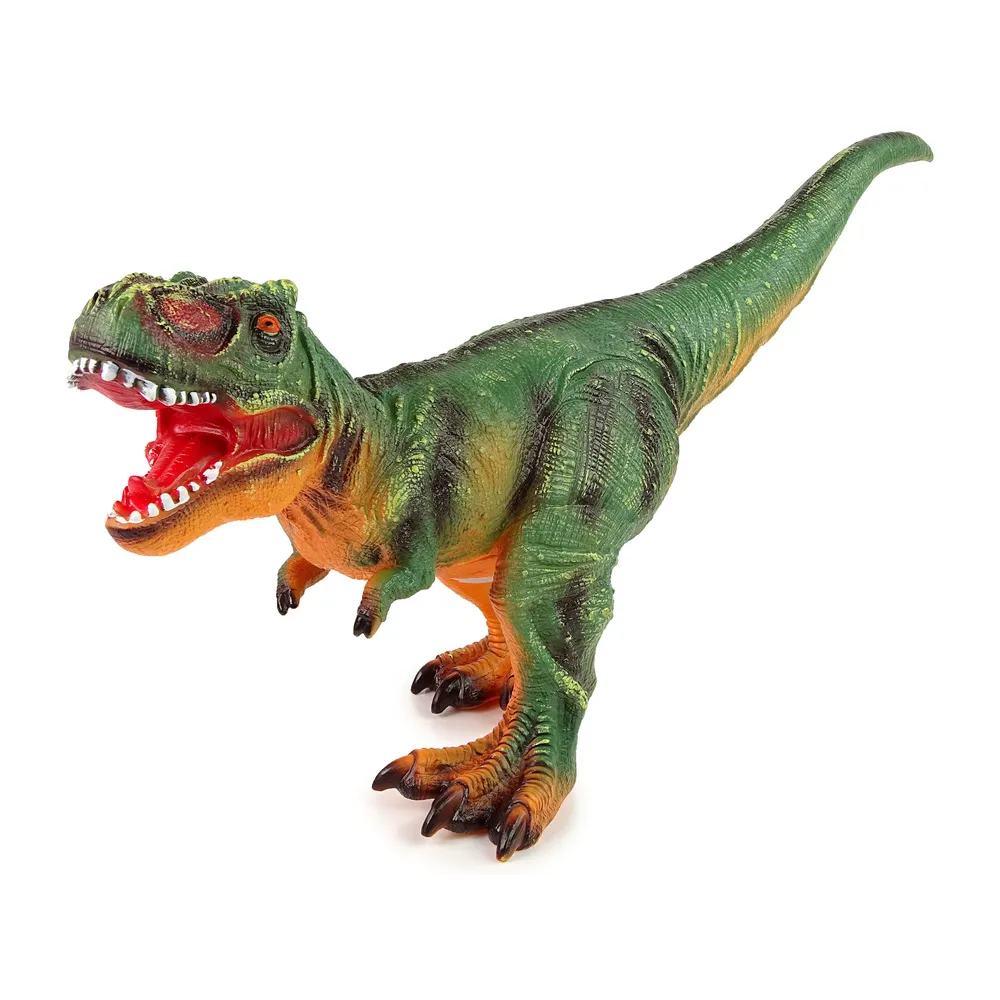 Duża figurka dinozaura Tyranozaur Rex 60 cm w kolorze zielono-pomarańczowym