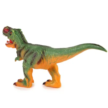 Duża Figurka Dinozaur Tyranozaur Rex Zielono-Pomarańczowy Dźwięk 60 cm