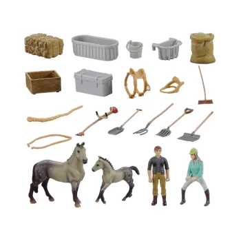 Zestaw Do Złożenia DIY Ranczo Farma Konie Jeźdzcy Jazda Konna